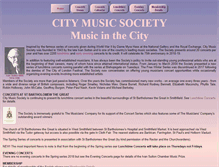 Tablet Screenshot of citymusicsociety.org
